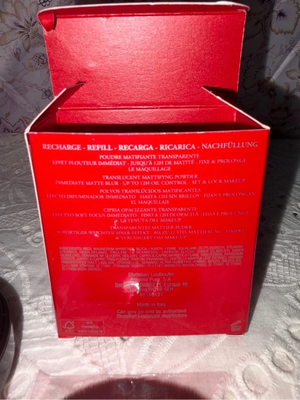Christian Louboutin Teint Fétiche Powder Compact in Unique with Red Box